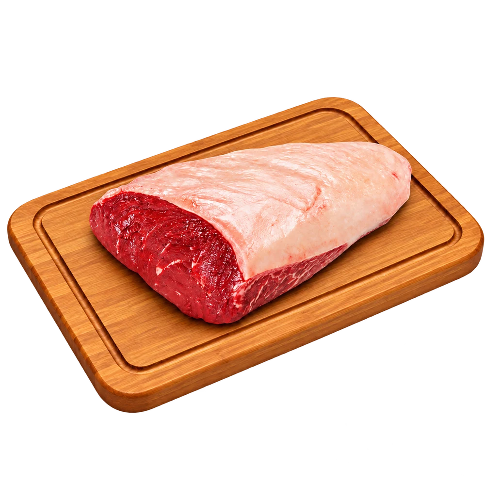 Picanha sobre uma tábua de madeira