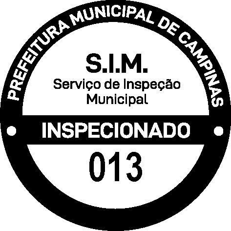 Selo original da Prefeitura Municipal de Campinas, SIM, Inspecionado, número 013.